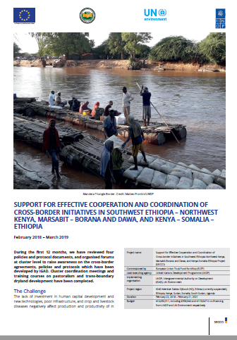 Summary Annual Report for 2018/2019: Support for Effective Cooperation and Coordination of the Cross-border Initiatives in Southwest Ethiopia-Northwest Kenya, Marsabit-Borana and Dawa, and Kenya-Somalia-Ethiopia (SECCCI) Project